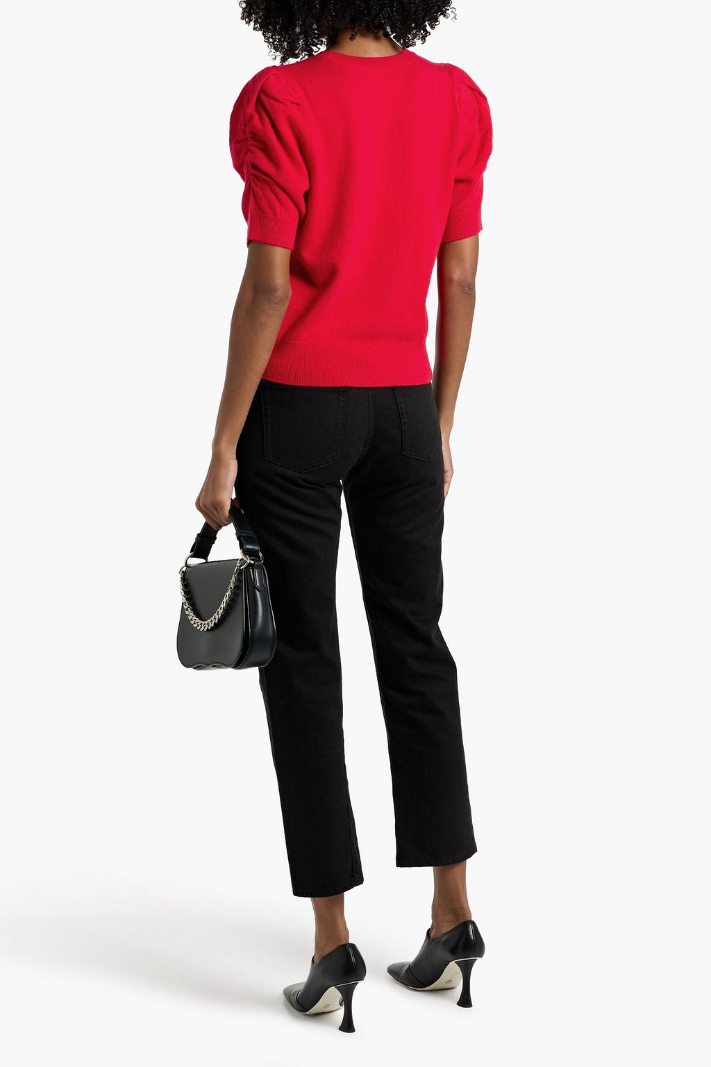 FRAME Frankie ruched wool-blend sweater