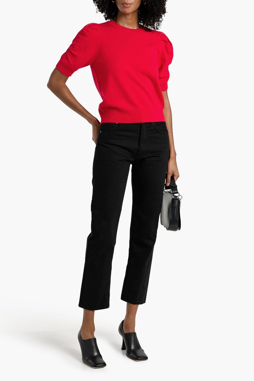 FRAME Frankie ruched wool-blend sweater