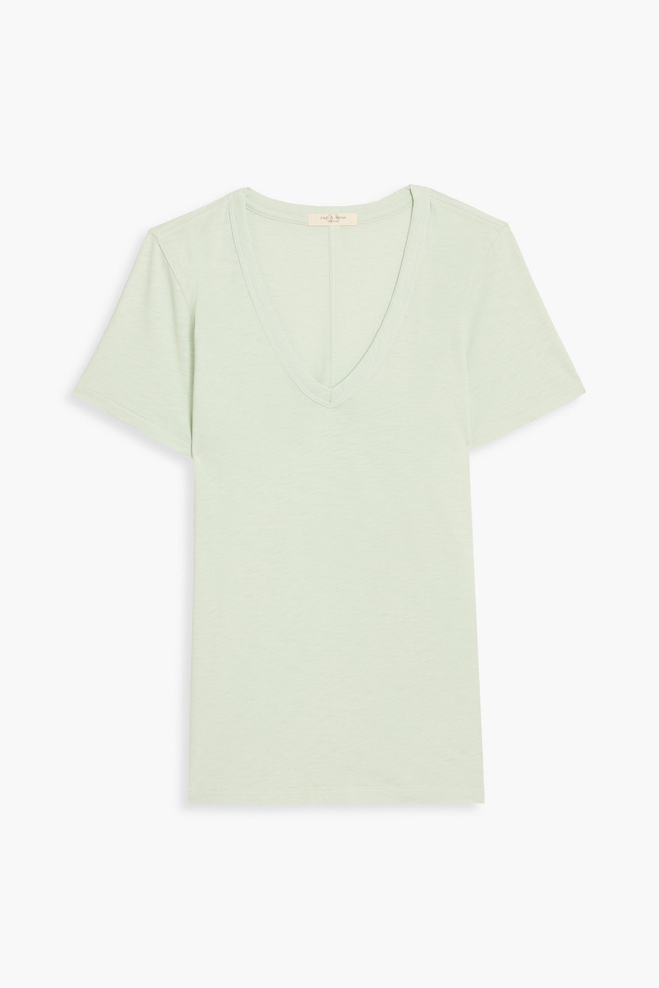 Rag & Bone Slub Pima Cotton-jersey T-shirt In Green