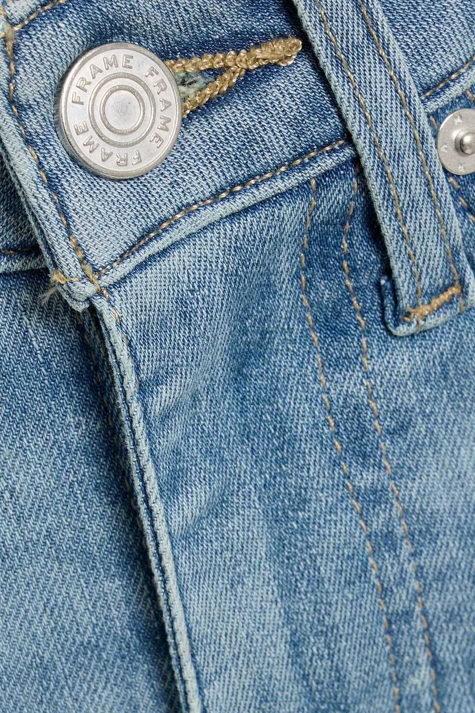 Frame Le Crop Mini Boot Mid-rise Bootleg Jeans In Blue