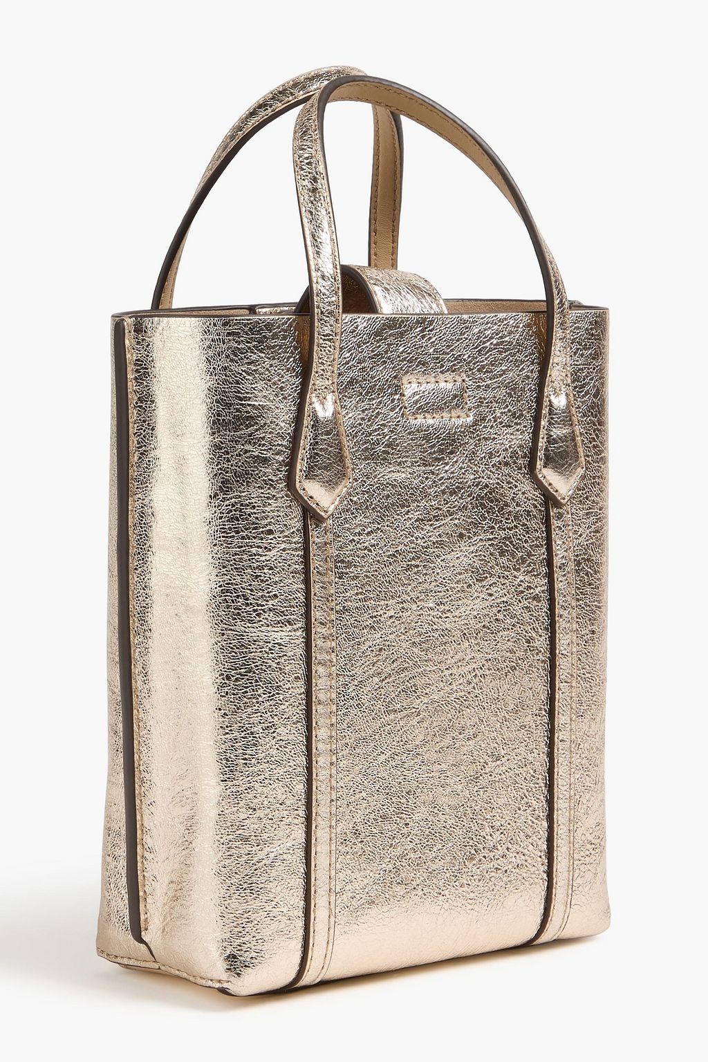 TORY BURCH Perry metallic leather tote