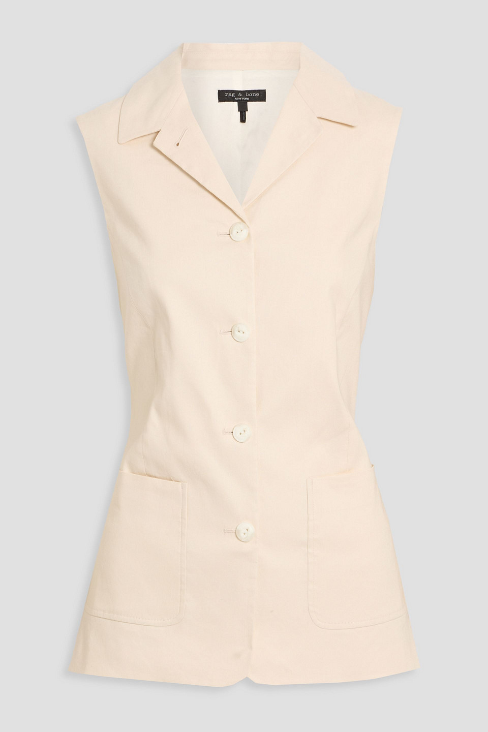 rag & bone - drea linen-blend vest - white - us 0