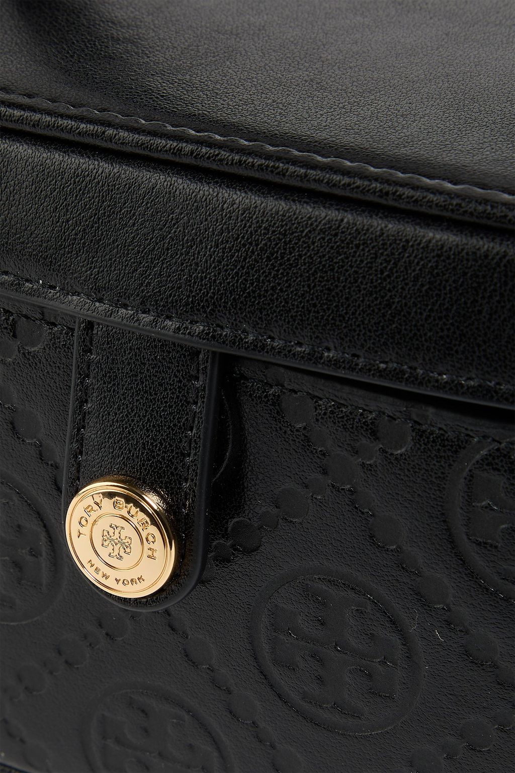 TORY BURCH T Monogram embossed leather vanity case