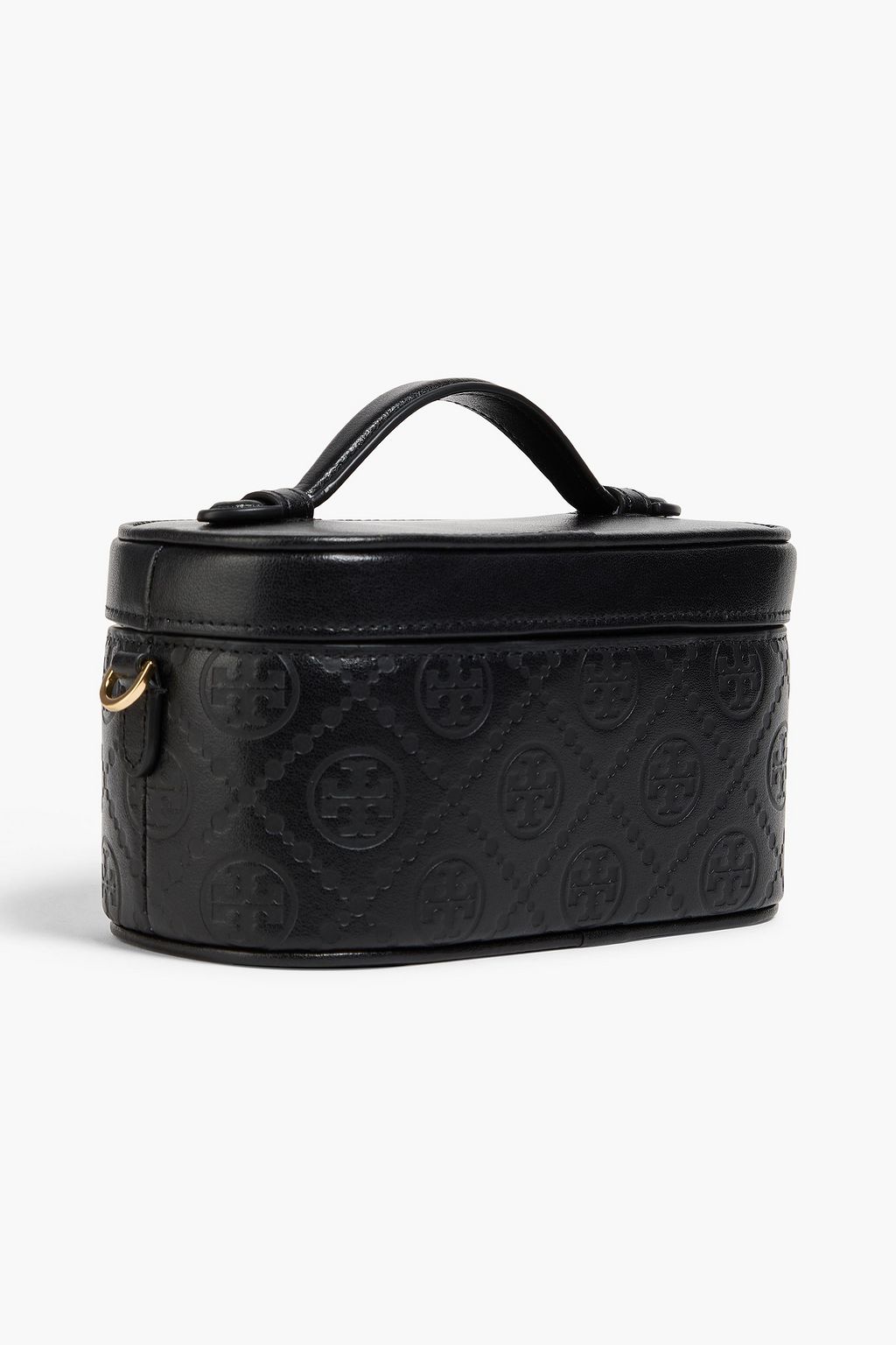 TORY BURCH T Monogram embossed leather vanity case