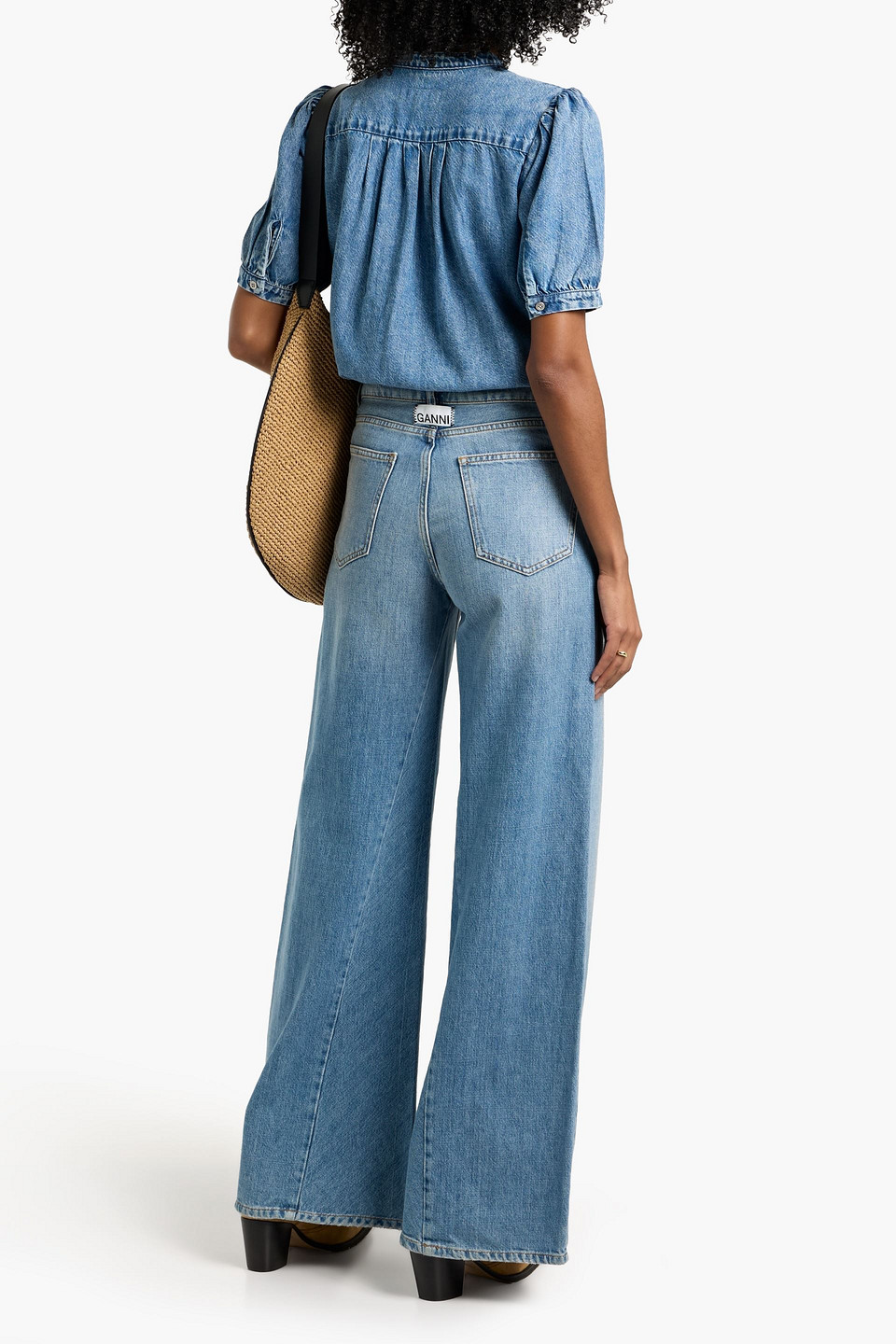 Rag & Bone Jordan Cotton And Lyocell-blend Top In Blue