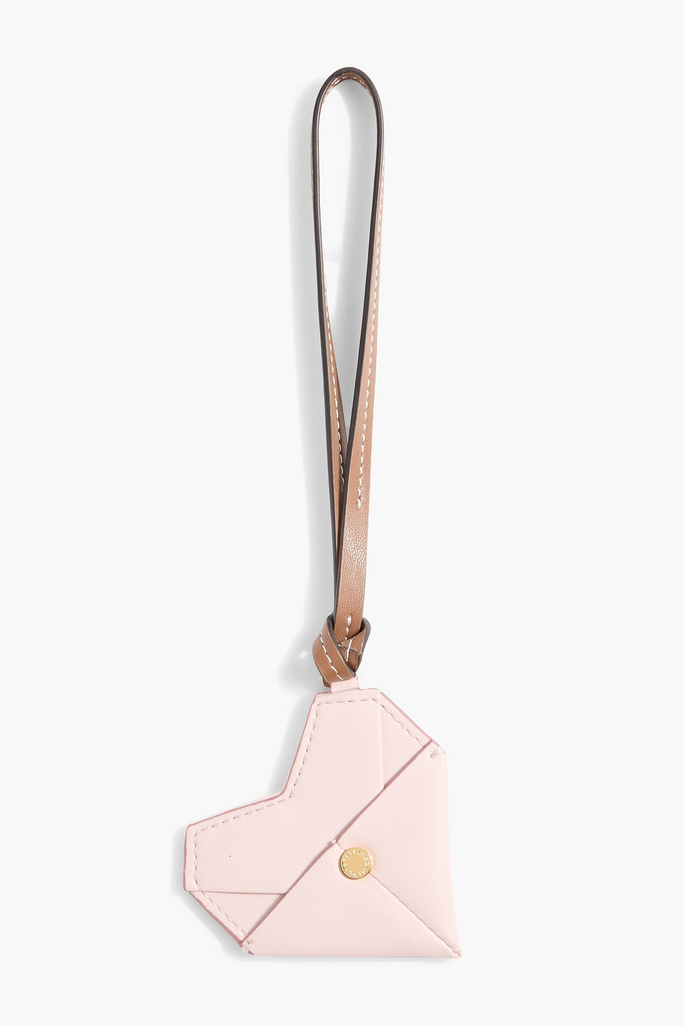 Stella Mccartney Origami Heart Bag Charm In Pink