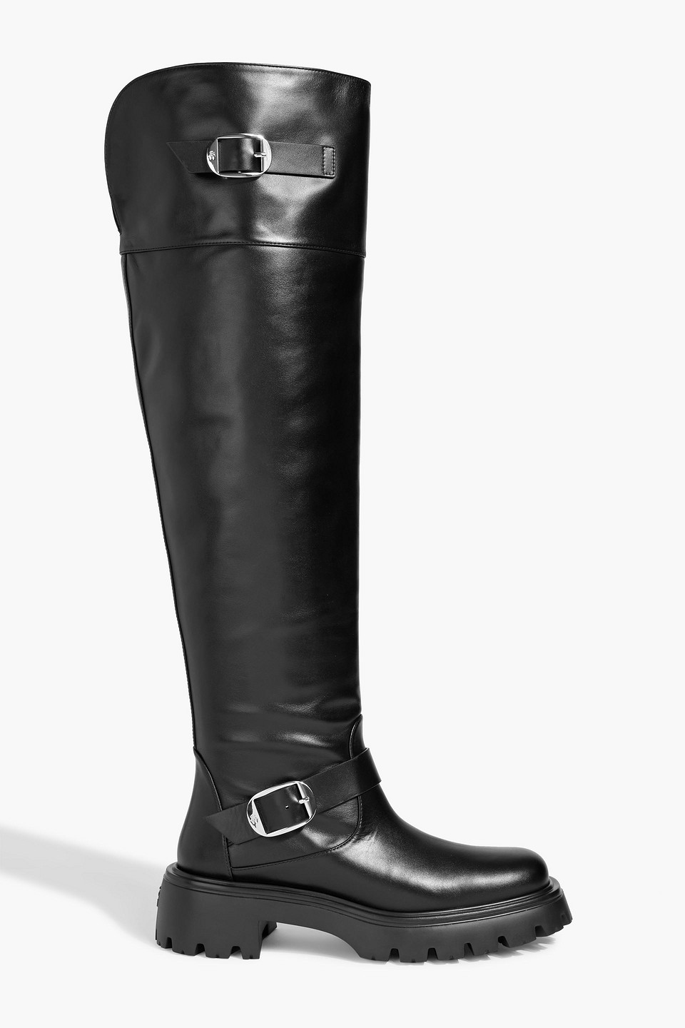 Stuart Weitzman Emerson Leather Over-the-knee Boots In Black