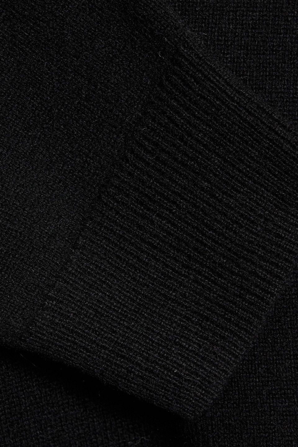 Frame Frankie Ruched Wool-blend Sweater In Black