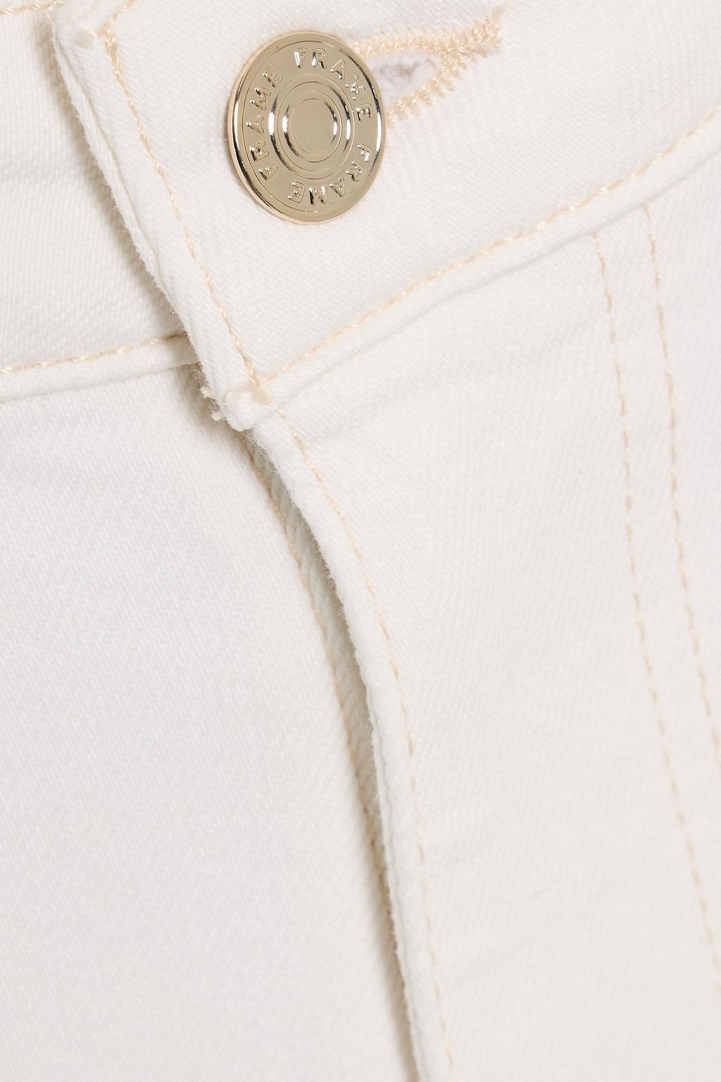 FRAME Cropped high-rise wide-leg jeans