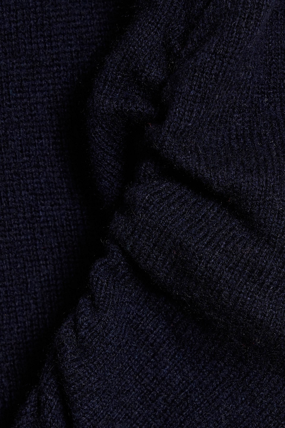 Frame Frankie Ruched Wool-blend Top In Blue