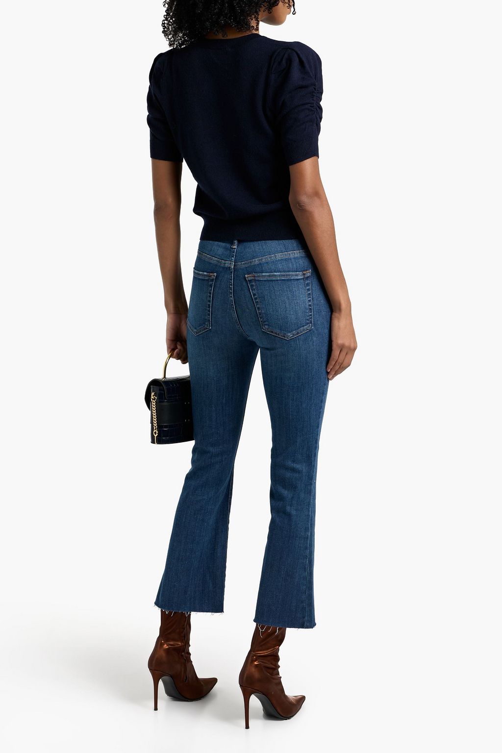 FRAME Frankie ruched wool-blend sweater