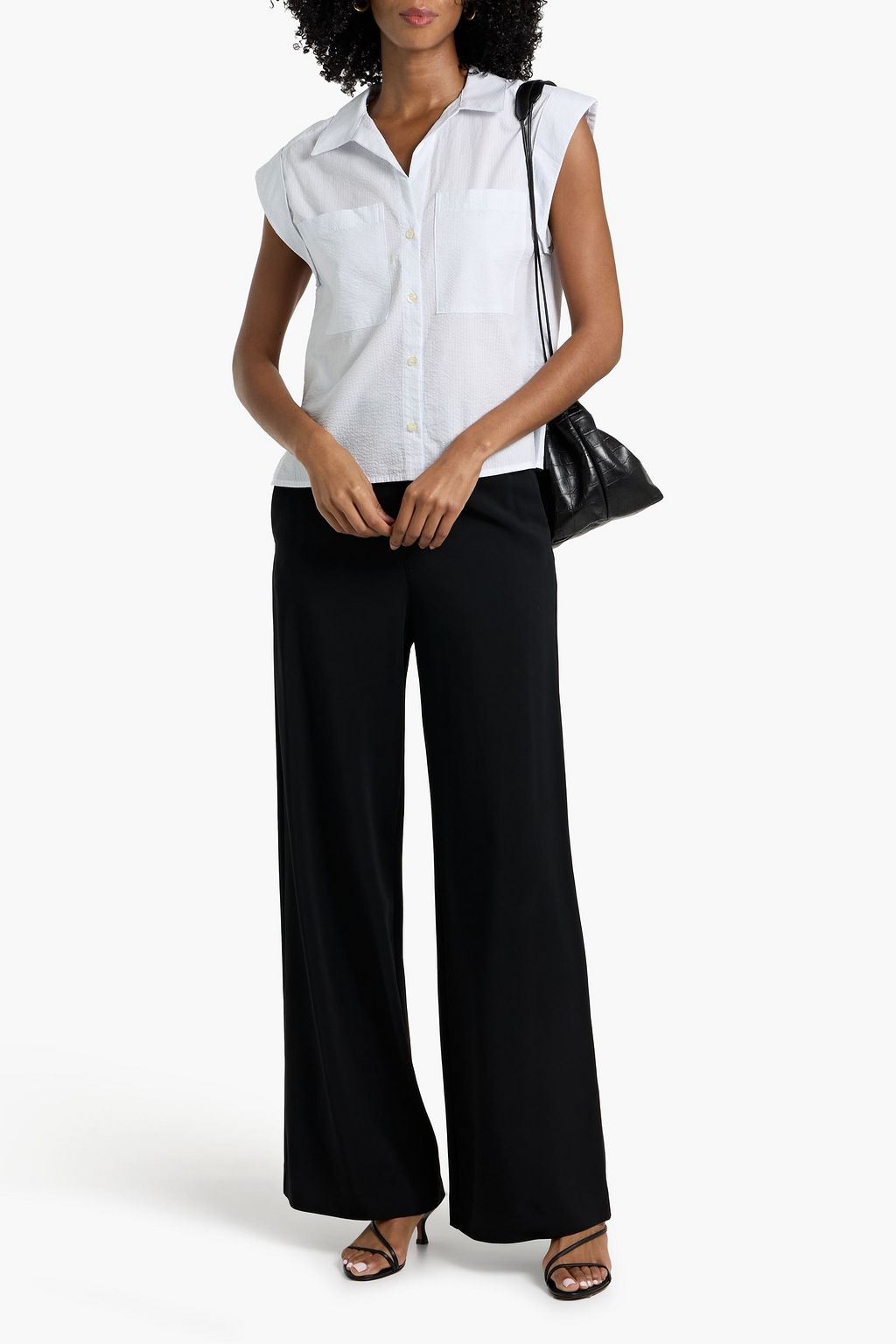 FRAME Cotton-seersucker shirt