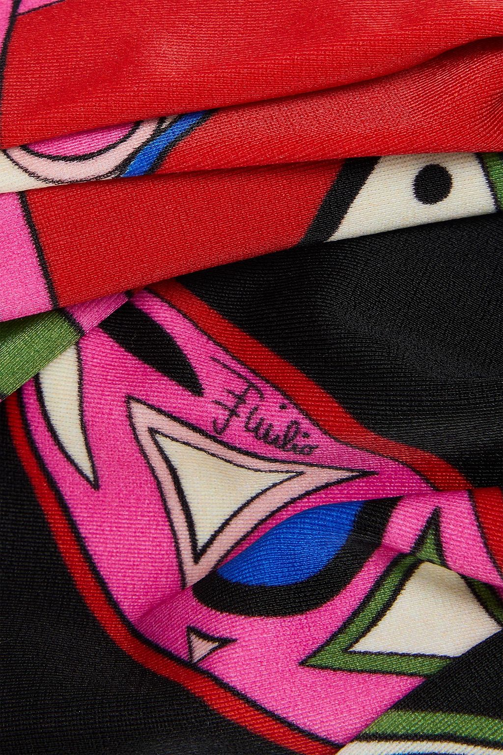 PUCCI عصابة رأس من الجيرسي بقصّة ملفوفة مزينة بطبعات