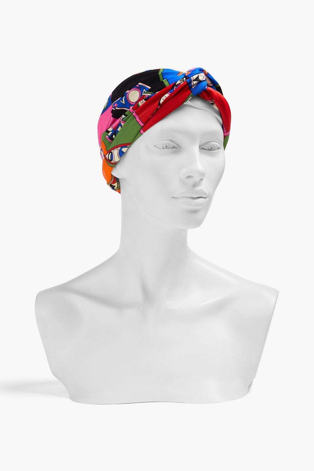 PUCCI عصابة رأس من الجيرسي بقصّة ملفوفة مزينة بطبعات