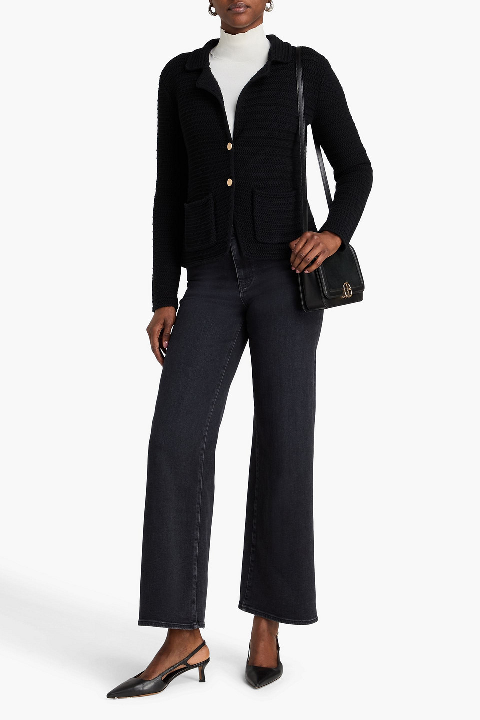  Frame - Cotton Blazer - Black - L 