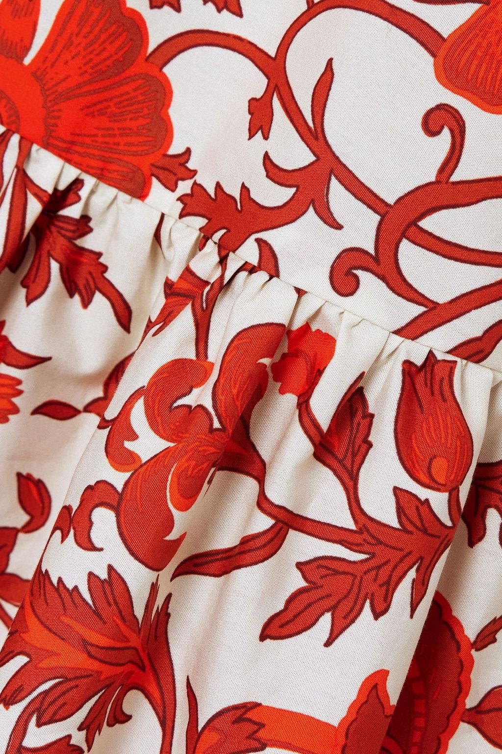 LA DOUBLEJ X ORLEBAR BROWN + Orlebar Brown Choux ruffled printed cotton-twill mini dress