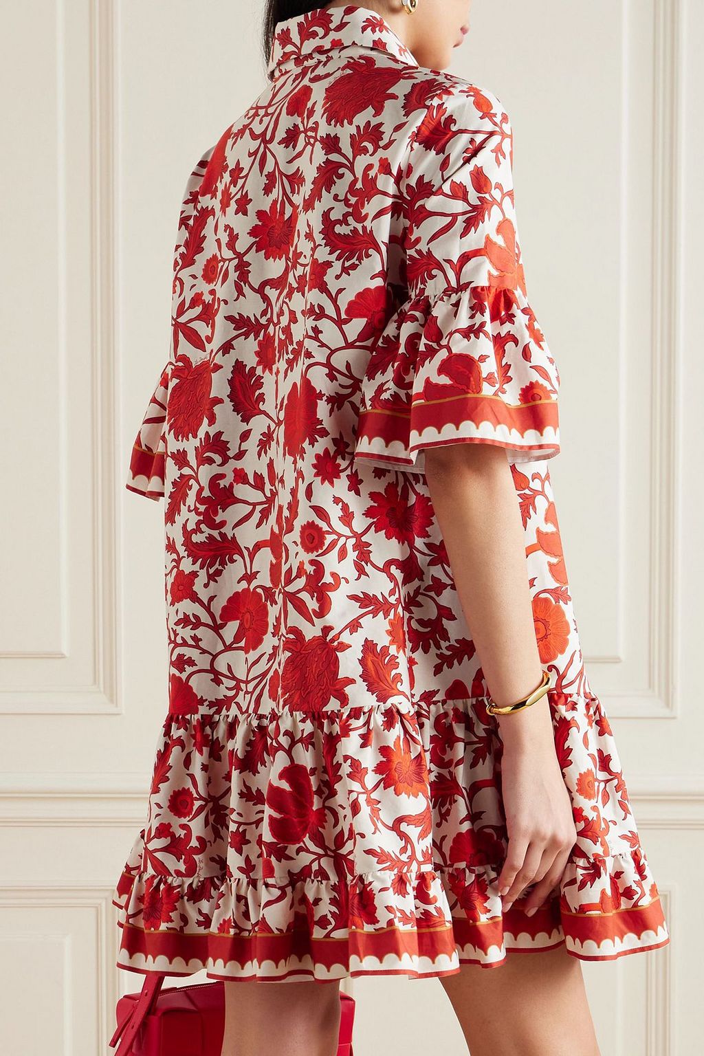 LA DOUBLEJ X ORLEBAR BROWN + Orlebar Brown Choux ruffled printed cotton-twill mini dress