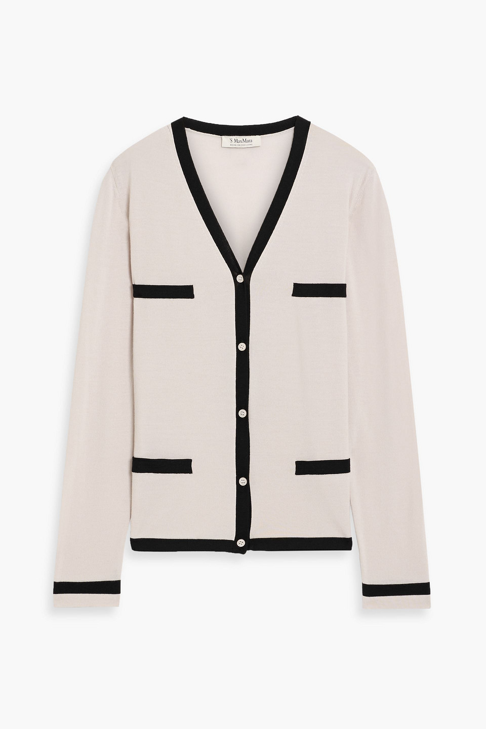 Max Mara Kenya Wool Cardigan In Gray