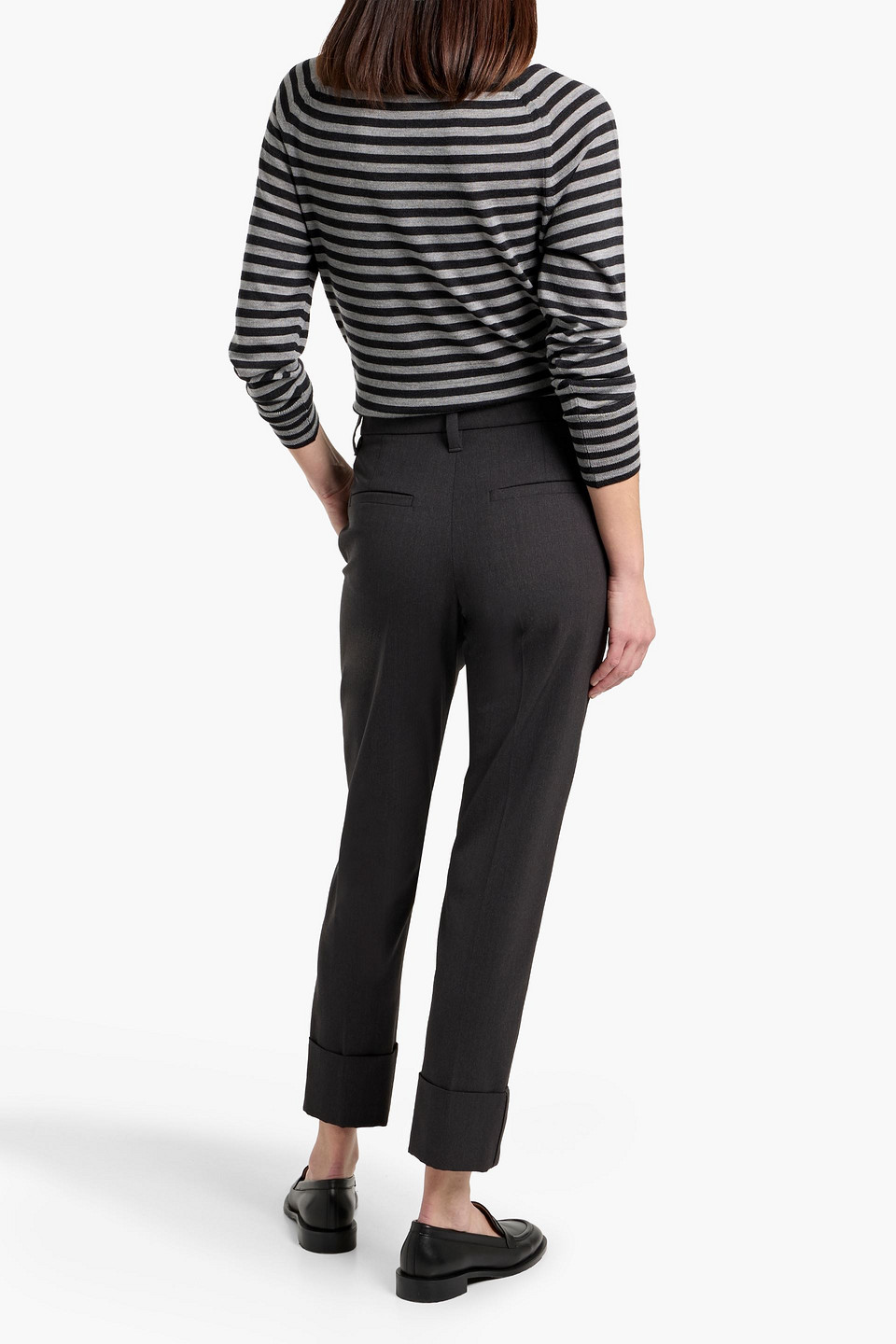 Max Mara Striped Wool Sweater In Blue