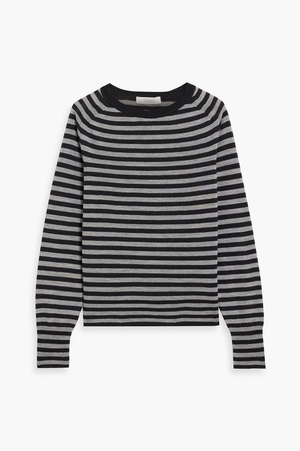 Max Mara Striped Wool Sweater In Blue