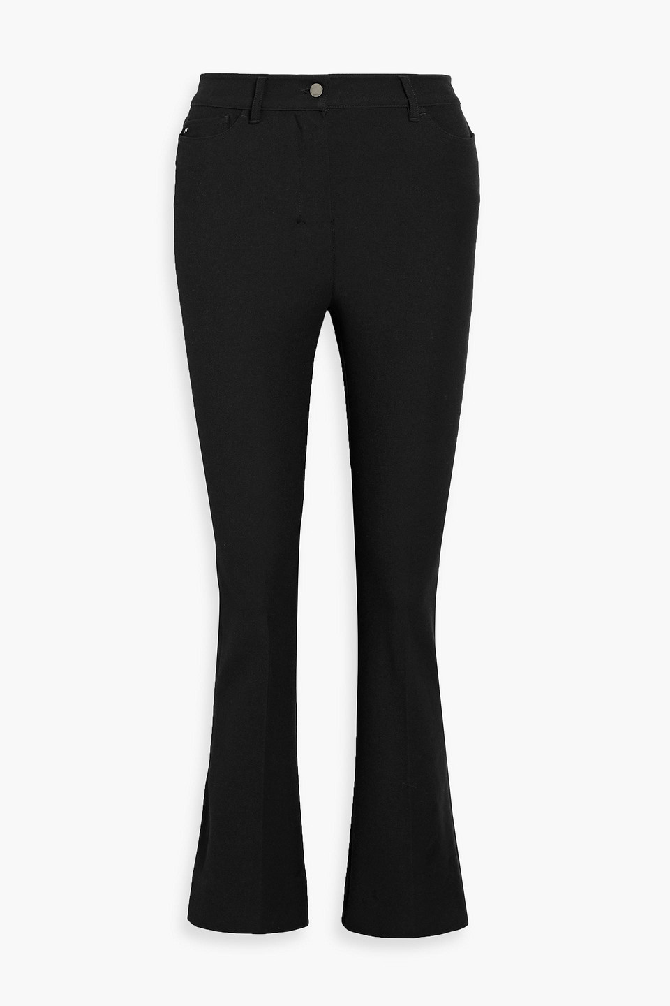 Max Mara Tabarin Cotton-blend Twill Bootcut Pants In Black