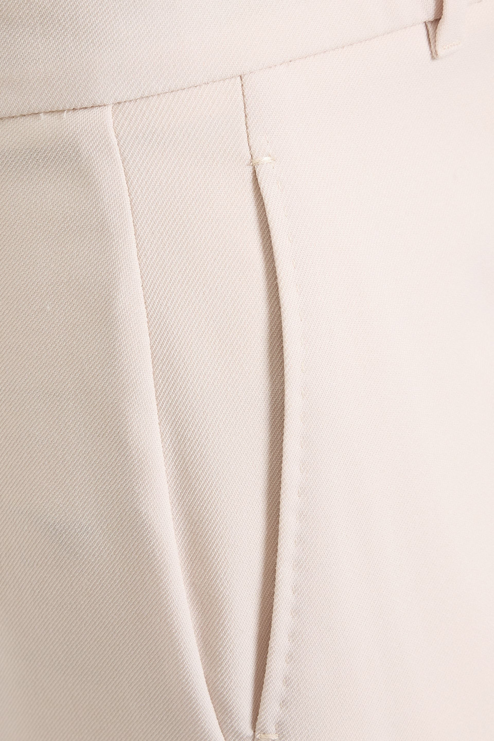 Max Mara Quasar Wool-twill Straight-leg Pants In Pink