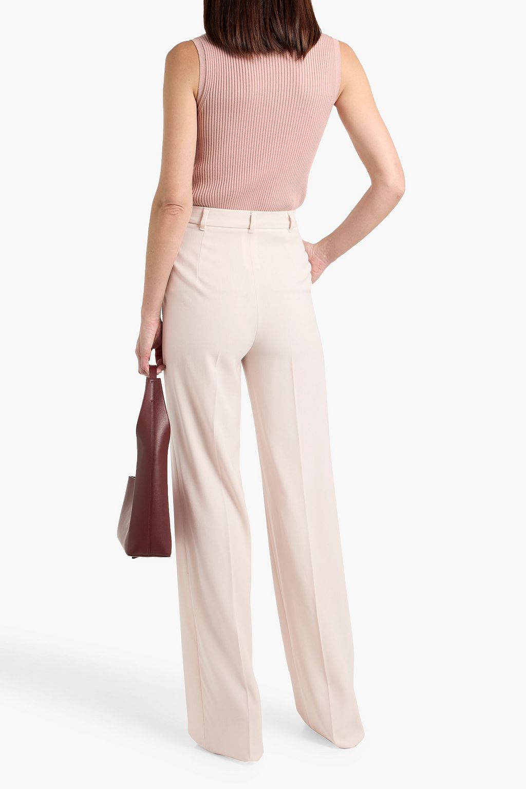 MAX MARA STUDIO Quasar wool-twill straight-leg pants