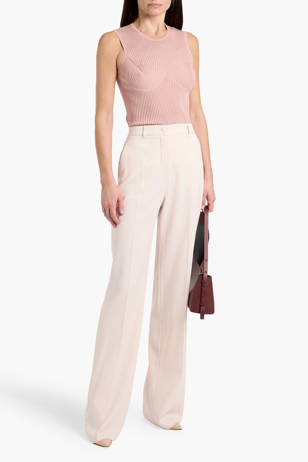 MAX MARA STUDIO Quasar wool-twill straight-leg pants