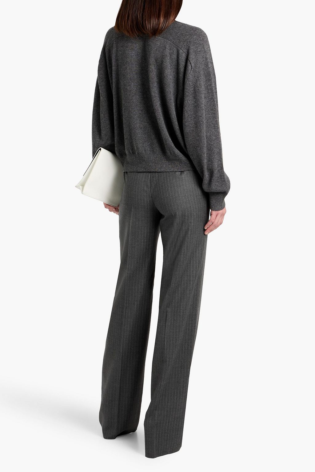 MAX MARA STUDIO Gong pinstriped wool-blend straight-leg pants