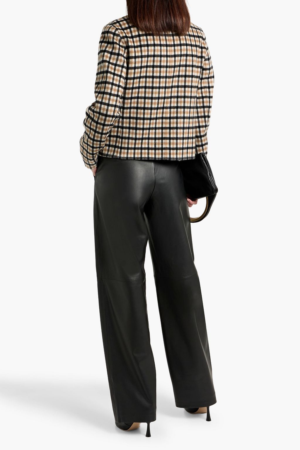 MAX MARA STUDIO Gerona checked wool-flannel blazer