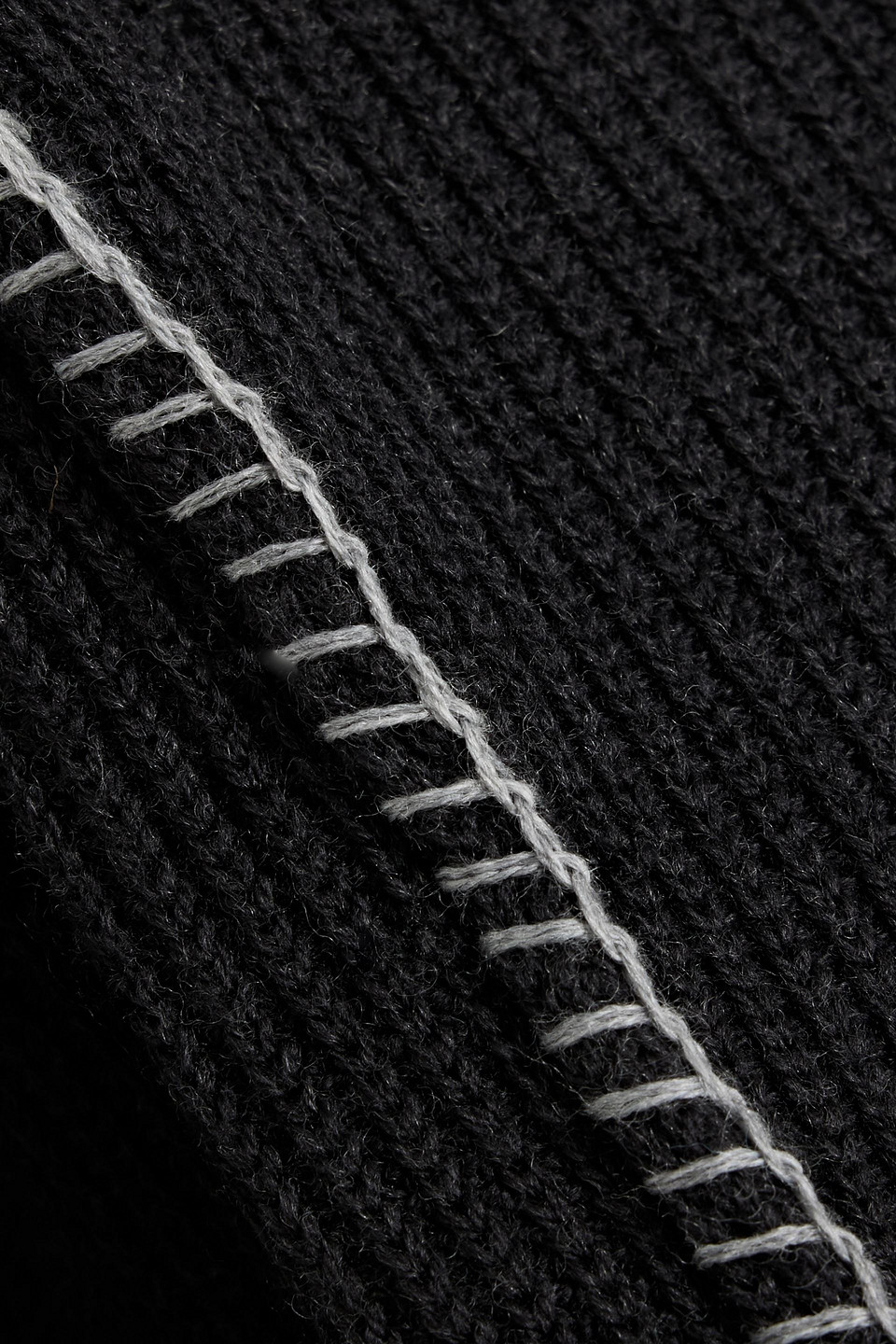 Sportmax Brianza Ribbed Wool Turtleneck Sweater In Black