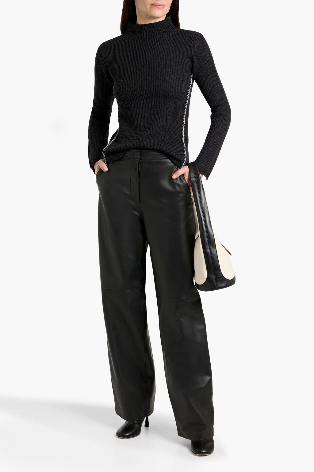 SPORTMAX Brianza ribbed wool turtleneck sweater