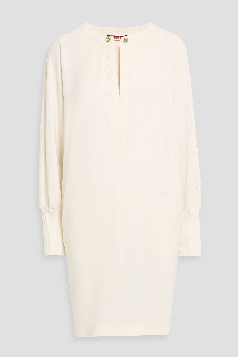Max Mara Asti Crepe Mini Dress In White