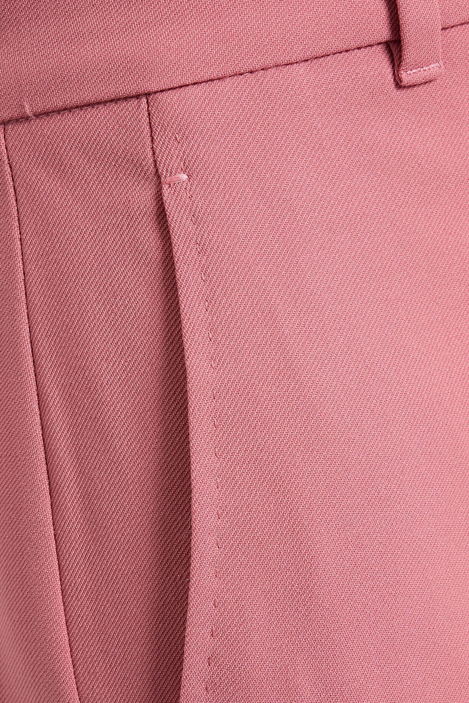 Max Mara Quasar Wool-twill Straight-leg Pants In Pink