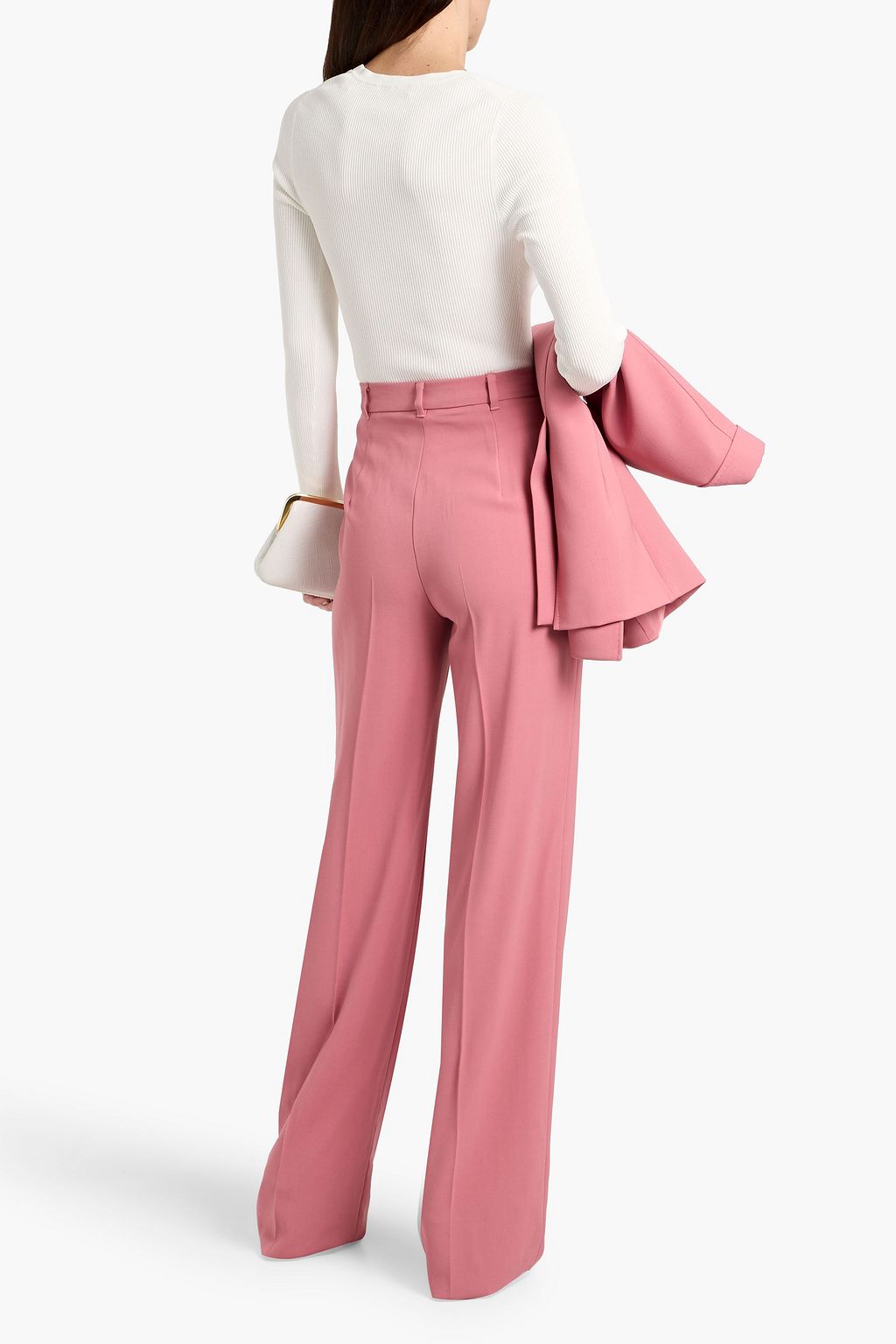 MAX MARA STUDIO Quasar wool-twill straight-leg pants