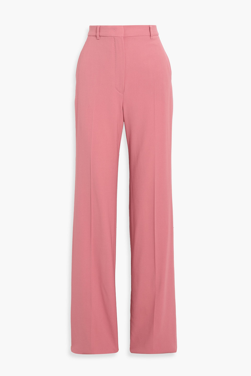 Max Mara Quasar Wool-twill Straight-leg Pants In Pink