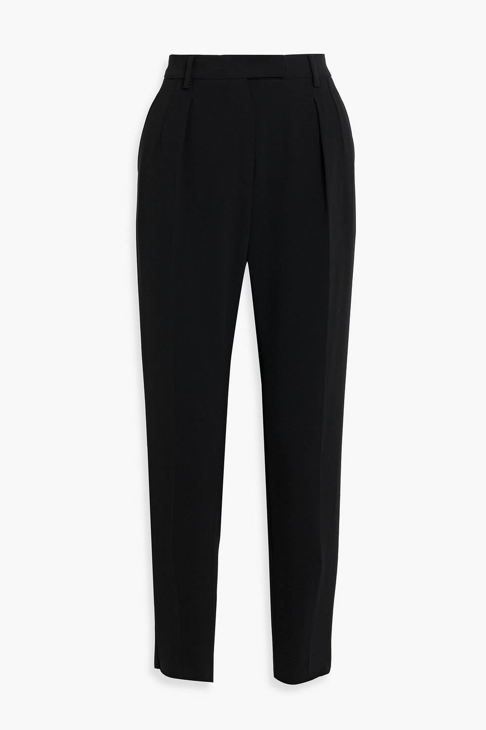 Max Mara Selva Crepe Slim-leg Pants In Black