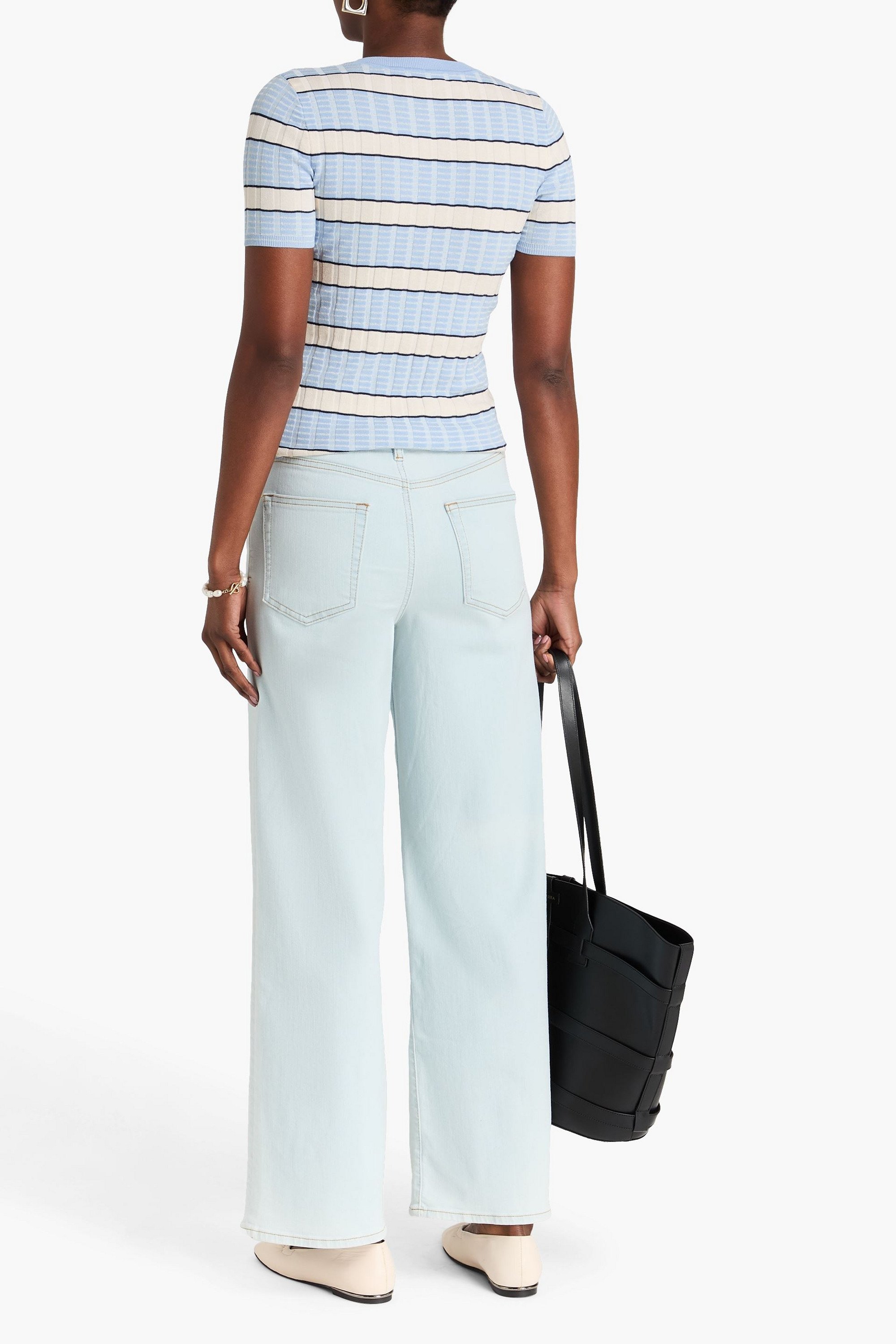 FRAME Le Slim Palazzo high-rise wide-leg jeans