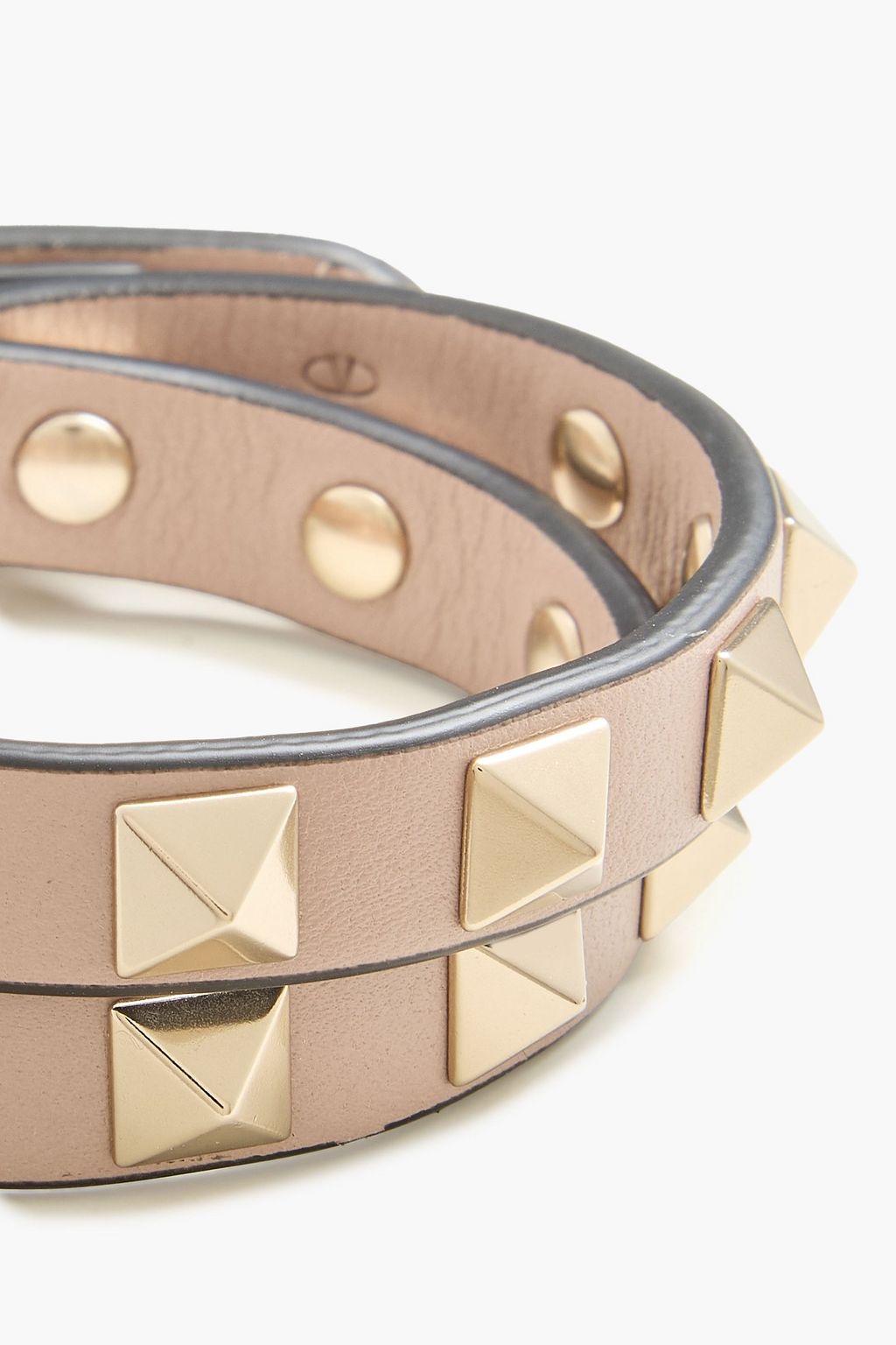 VALENTINO GARAVANI Gold-tone leather bracelet