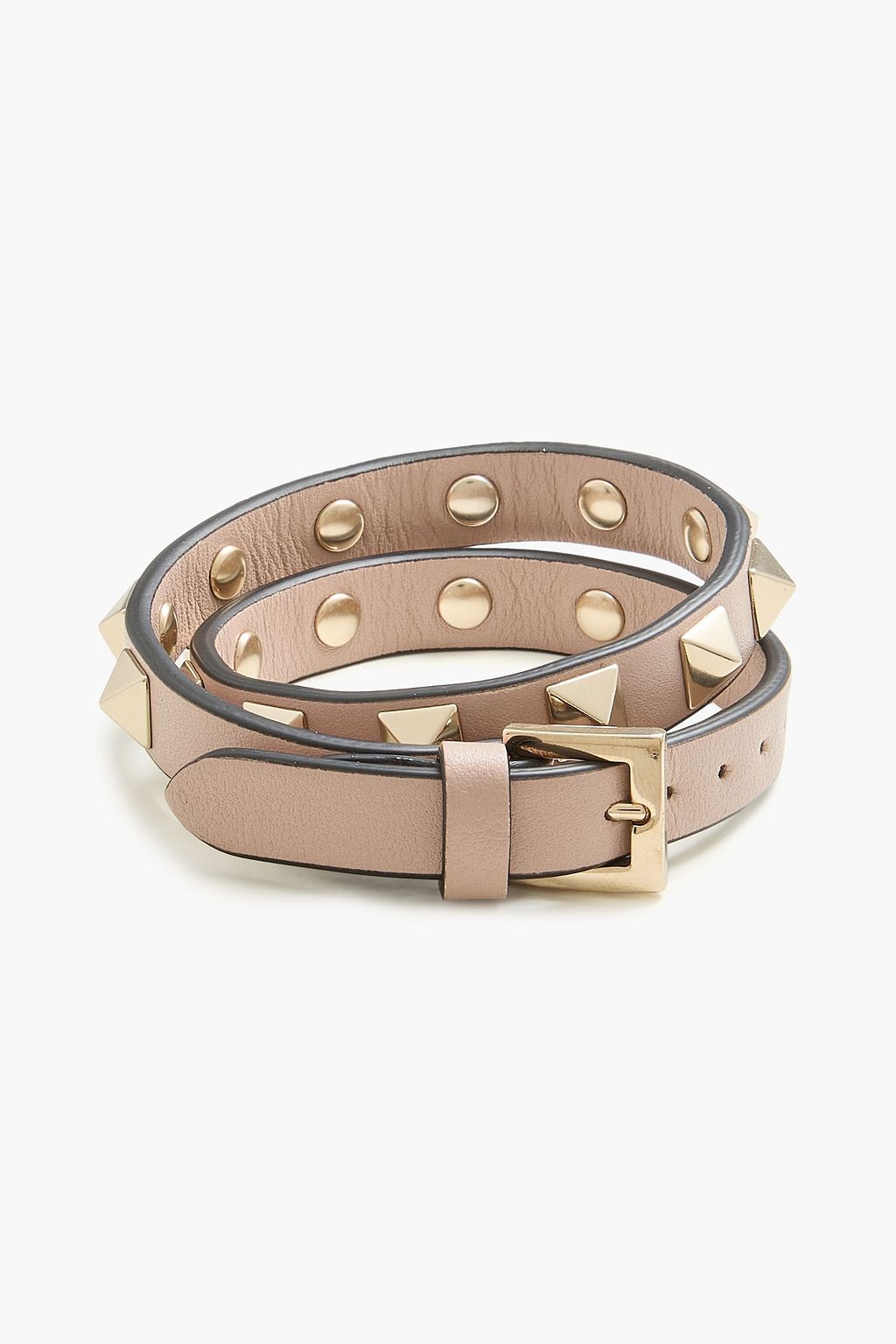 VALENTINO GARAVANI Gold-tone leather bracelet