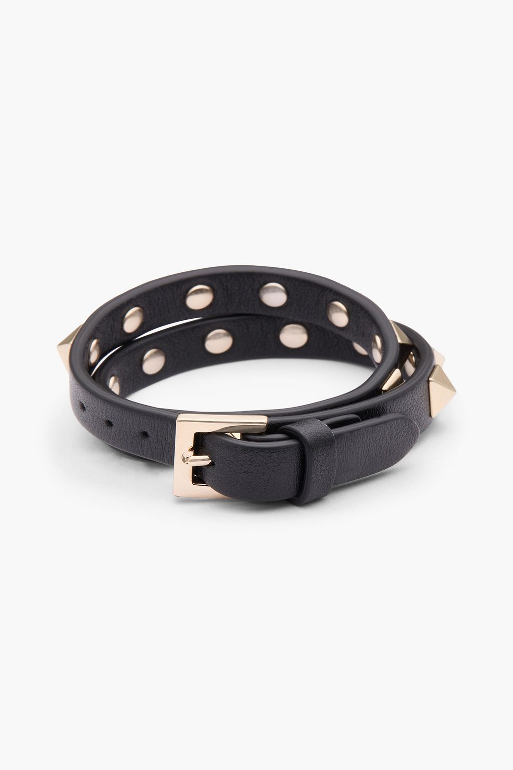 VALENTINO GARAVANI Gold-tone leather bracelet