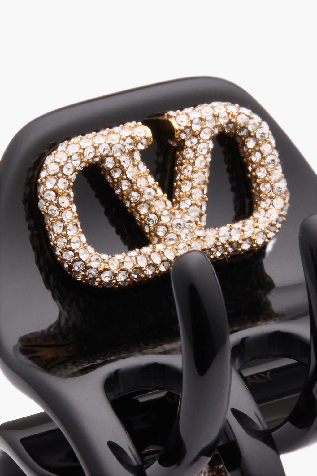 VALENTINO GARAVANI مشبك للشعر من مادة PVC مزيّن بالكريستال