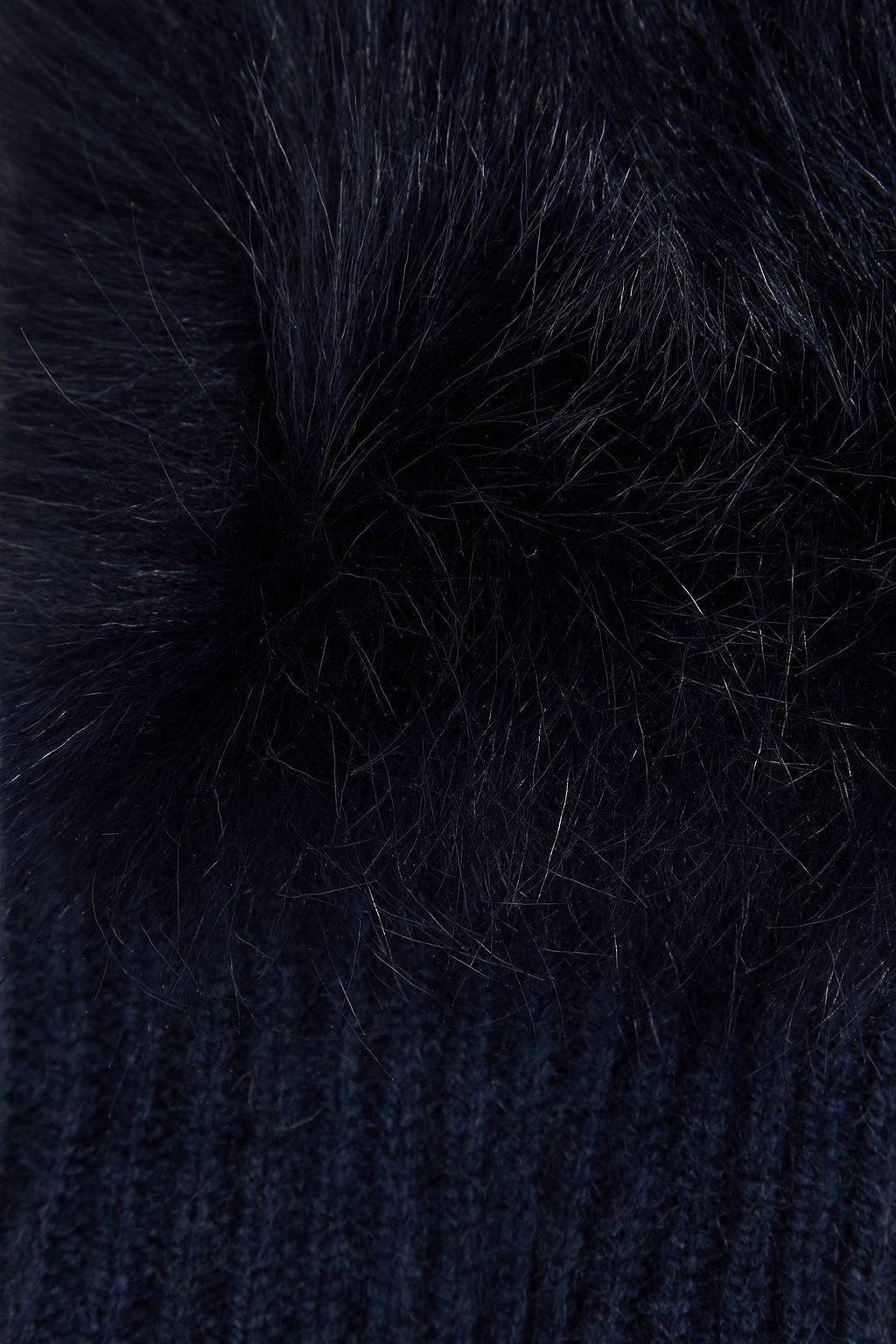 DOM GOOR Shearling-trimmed merino wool and cashmere-blend fingerless gloves