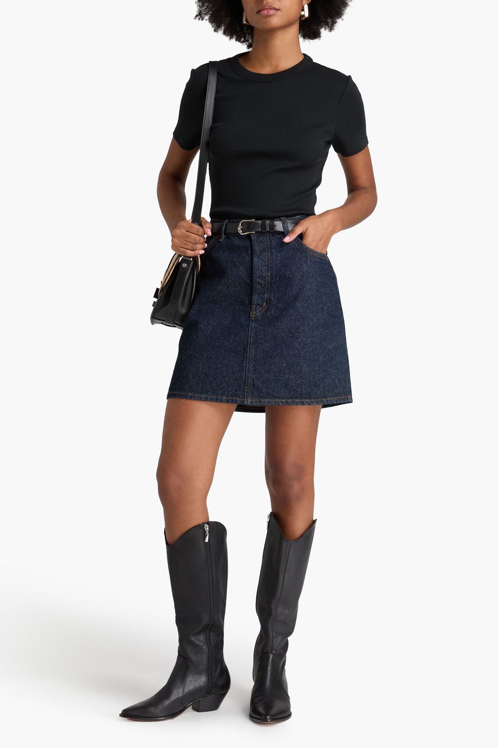 VERONICA BEARD Pruit ribbed Pima cotton-blend bodysuit