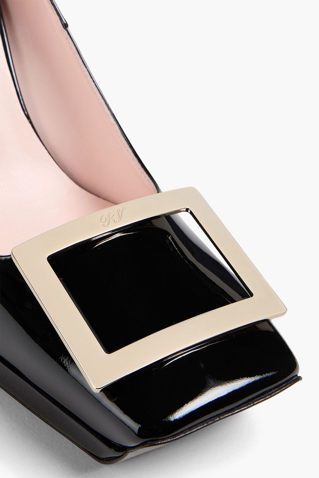 ROGER VIVIER Embellished platform patent-leather pumps