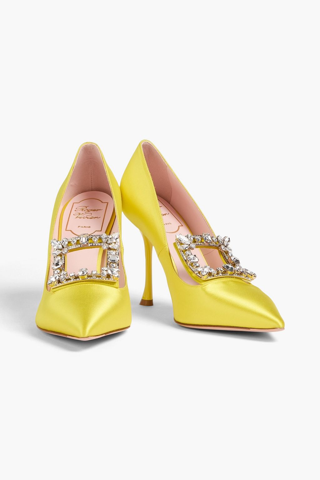ROGER VIVIER Embellished satin pumps