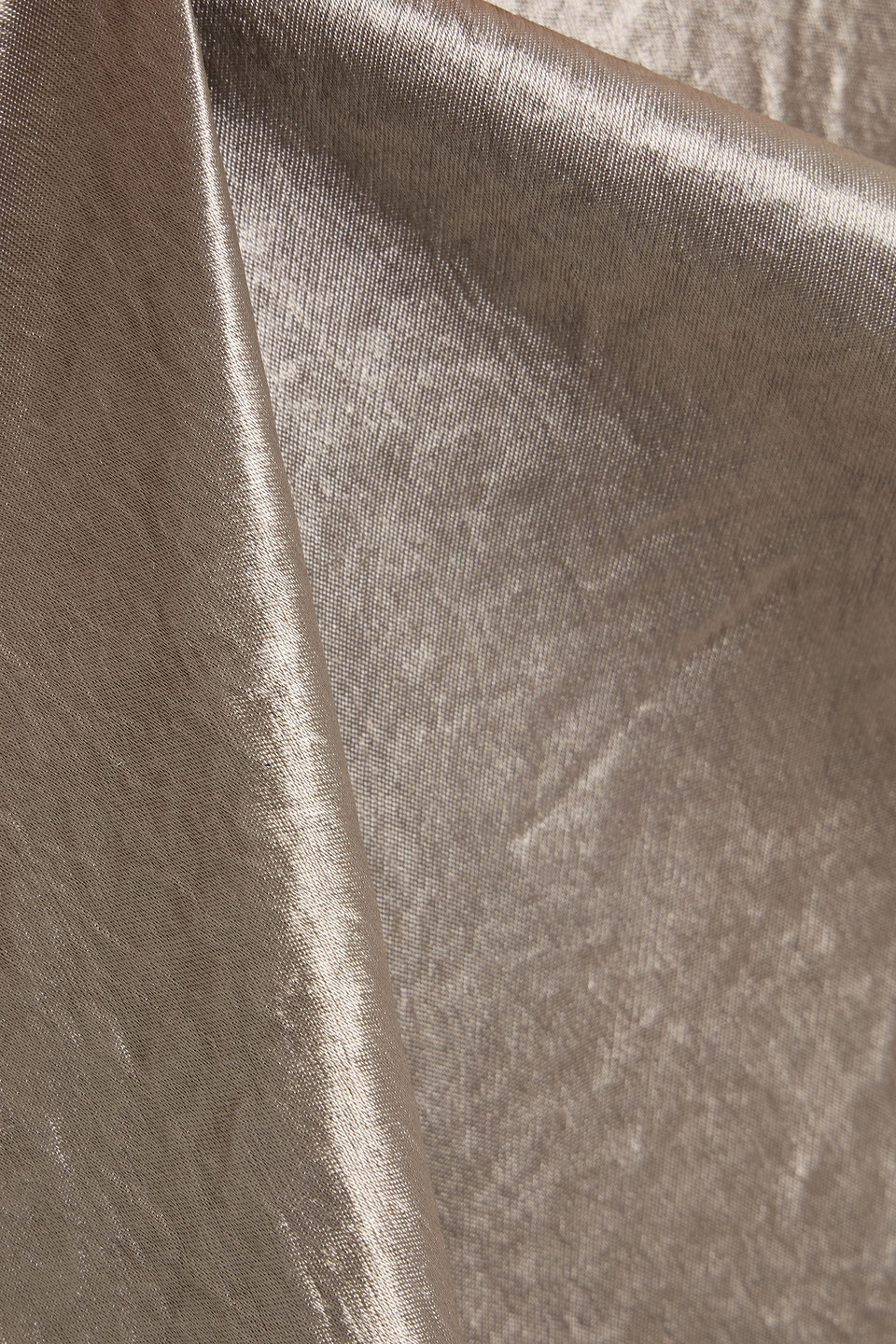 Max Mara Alessio Crinkled-satin Midi Skirt In Gold