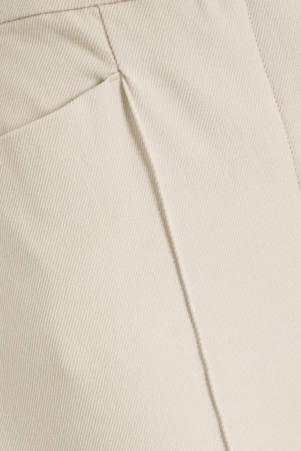 Max Mara Zemira Cotton-blend Twill Straight-leg Pants In White