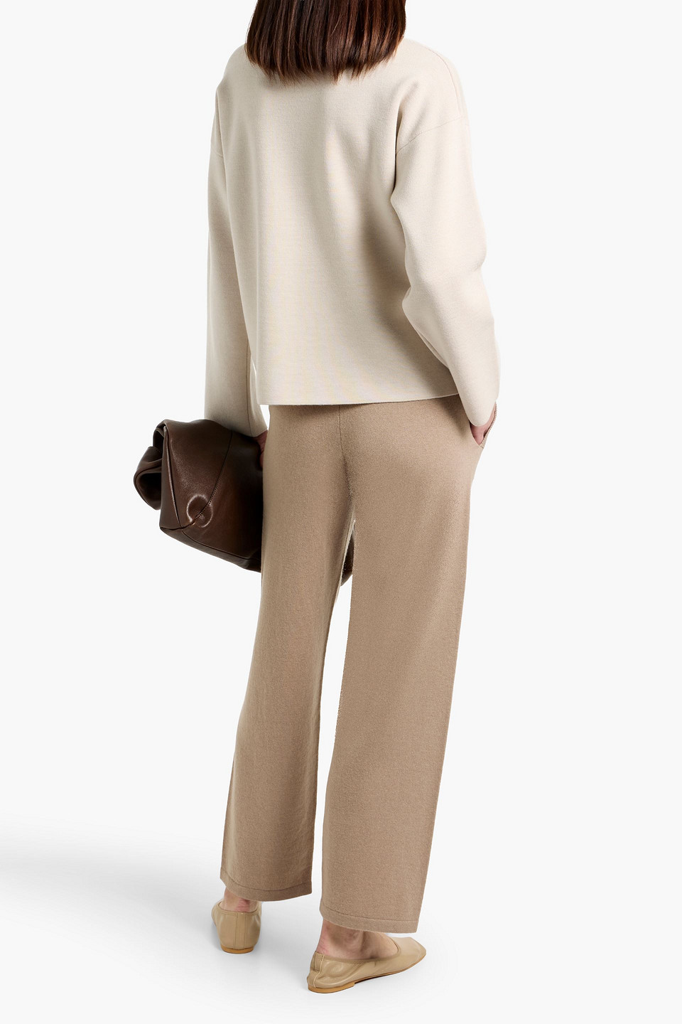 Max Mara Ghiro Wool And Cashmere-blend Straight-leg Pants In Brown