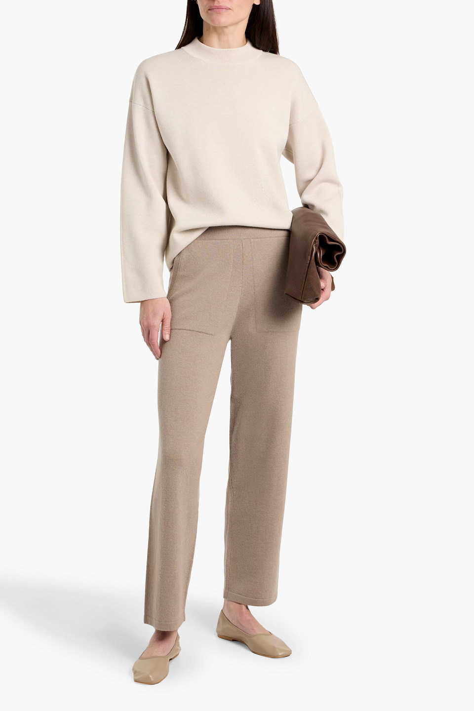 Max Mara Ghiro Wool And Cashmere-blend Straight-leg Pants In Brown